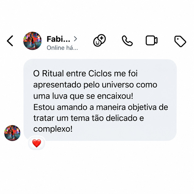 Depoimento de quem vivenciou o Ritual Entre Ciclos