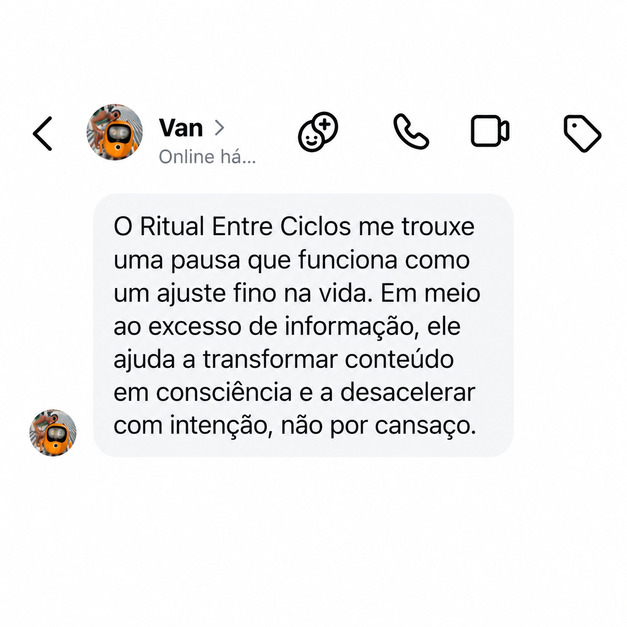 Depoimento de quem vivenciou o Ritual Entre Ciclos