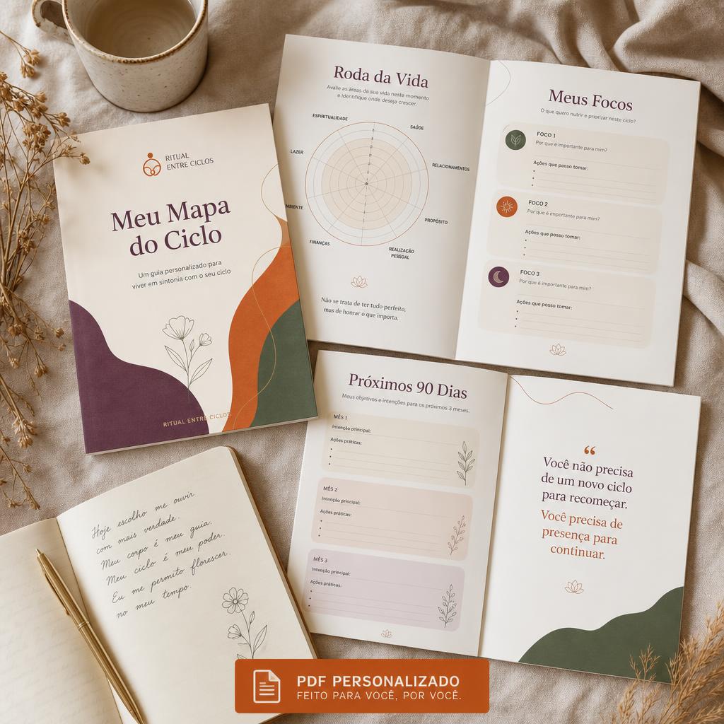 Mockup do Retrato Entre Ciclos em PDF